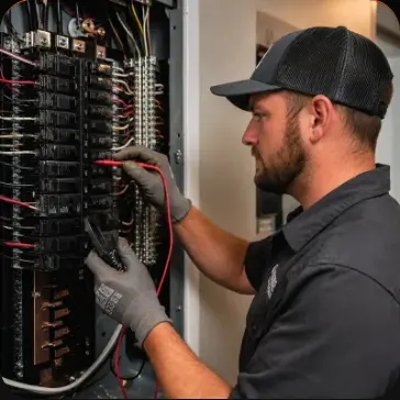 Manutenção em quadro de energia